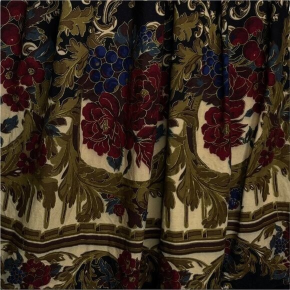 Vintage Scott McClintock Separates Floral Fleur de Lis Gathered Skirt Size 8 - Picture 3 of 7